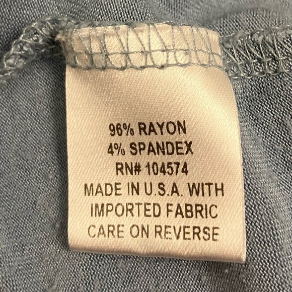 The Vanity Room Rayon Dusty Blue Strapless Maxi Sz Small - Picture 4 of 6